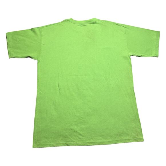 Vintage 1990s Boss By I.G. Design Spell Out Graphic Baggy Green T-Shirt 2XL - Picture 6 of 7